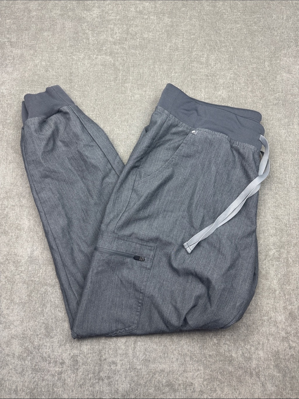 FIGS High-Waisted Zamora Jogger Scrub Pants Graphite Grey Women’s Large